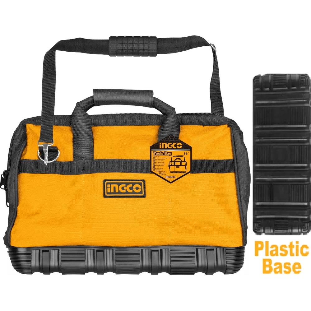 Ingco Contractor Tool Bag with Plastic Base - KHM Megatools Corp. Ingco Contractor Tool Bag with Plastic Base - KHM Megatools Corp.